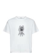 Boxy Lightweight Graphic T-Shirt Tops T-Kortærmet Skjorte White Weekda...