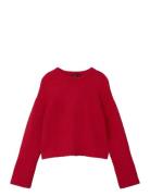 Nlfride Ls Short Rib Knit Tops Knitwear Pullovers Red LMTD