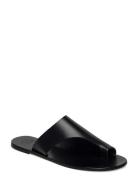 Rosa Black Vacchetta Designers Sandals Flat Black ATP Atelier