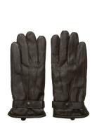 Barbour Burnish Leather Glove Accessories Gloves Finger Gloves Black B...