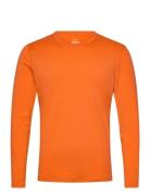 Men Merino 200 Oasis Ls Crewe Sport Base Layer Tops Orange Icebreaker