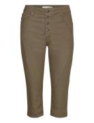 Pzrosita Hw Capri Pants Bottoms Trousers Capri Trousers Khaki Green Pu...