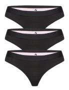 Women's Organic Cotton Thong Sport Panties Thong Black Danish Enduranc...