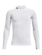 Ua Hg Armour Mock Ls Sport T-shirts Long-sleeved T-Skjorte White Under...