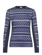 Lune Ls Sport Base Layer Tops Blue Kari Traa