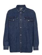 Uma Designers Shirts Long-sleeved Blue Jeanerica