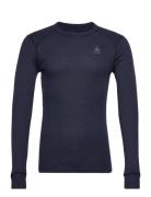 Odlo Bl Top Crew Neck L/S Active Warm Eco Sport Base Layer Tops Navy O...