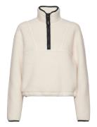 Pile Half Zip Tops Sweatshirts & Hoodies Fleeces & Midlayers White Cas...