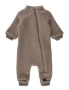 Wool Suit W Rib Outerwear Fleece Outerwear Fleece Coveralls Beige Mikk...