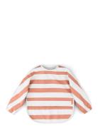 Sleeved Pocket Bib Stripes Papaya Baby & Maternity Baby Feeding Bibs L...