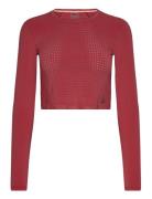 Adv Hit Cropped Top W Sport Crop Tops Long-sleeved Crop Tops Red Craft