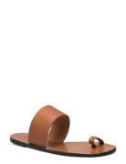 Astrid Brandy Vacchetta Designers Sandals Flat Brown ATP Atelier