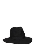 Logo Wool Fedora Accessories Headwear Hats Black Polo Ralph Lauren