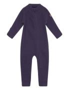 Wool Baby Suit Outerwear Fleece Outerwear Fleece Coveralls Purple Mikk...