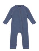 Wool Baby Suit Outerwear Fleece Outerwear Fleece Coveralls Blue Mikk-l...