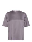 Denise Top 14905 Designers Blouses Short-sleeved Grey Samsøe Samsøe