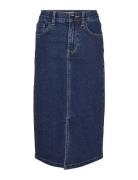 Vmheather Calf Denim Skirt Girl Dresses & Skirts Skirts Denim Skirts B...