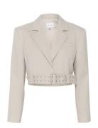 Edithagz Blazer Blazers Cropped Blazers Beige Gestuz