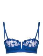 Tendresse - Demi Bra Lingerie Bras & Tops Balc Tte Bras Blue Etam