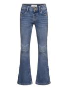 Trousers Denim Freja Butterfly Bottoms Jeans Bootcut Jeans Blue Lindex