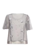 Vanessa Top Designers Blouses Short-sleeved Silver Ida Sjöstedt