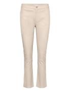 2Nd Leya - Stretch Leather Bottoms Trousers Capri Trousers Beige 2NDDA...