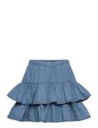 Skirt Denim Flounces Dresses & Skirts Skirts Denim Skirts Blue Lindex