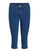 Vijeggy Ana Rw Capri Jeggins Bottoms Trousers Capri Trousers Blue Vila