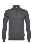 Pullover Designers Knitwear Half Zip Jumpers Grey Emporio Armani