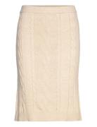 Crdela Short Knit Skirt Skirts Short Skirts Beige Cream