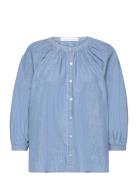 Pd-Lola Lonnie Boheme Shirt Fine De Tops Shirts Denim Shirts Blue Pies...