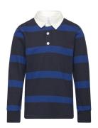 Top Rugby Shirt Tops T-shirts Polo Shirts Long-sleeved Polo Shirts Nav...