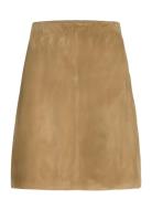 D6Vixen Suede Mini Skirt Skirts Short Skirts Beige Dante6