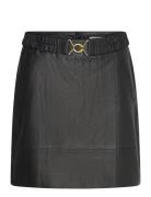 Leather Skirt Skirts Short Skirts Black Coster Copenhagen