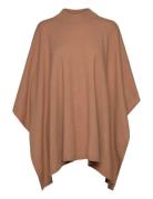 Convertible Mockneck Poncho Tops Knitwear Ponchos Brown Lauren Ralph L...