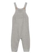 Cotton Knit Dungarees Bottoms Dungarees Grey Mango