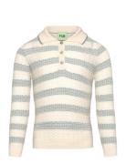 Pointelle Polo Tops T-shirts Polo Shirts Long-sleeved Polo Shirts Beig...