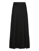 Pleated Suiting Skirt Skirts Maxi Skirts Black REMAIN Birger Christens...