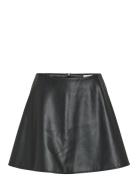 Vimathy Hw Pu Mini Skater Skirt/Ka Skirts Short Skirts Black Vila