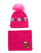 Pull On Hat+Snood Accessories Headwear Hats Winter Hats Pink Billieblu...