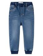 Nmmben Baggy R Fleece Jeans 7330-An O Bottoms Jeans Loose Jeans Blue N...