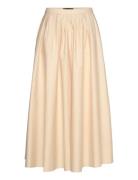 Pleated Midi-Skirt Skirts Knee-length & Midi Skirts Beige Mango