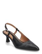 New York Slingback Heels Shoes Sling Backs Heeled Slingbacks Black Twi...