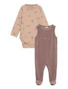 Set W. Body And Velour Romper Sets Sets With Long-sleeved T-shirt Mult...