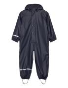Rainwear Suit W. Fleece Outerwear Coveralls Rainwear Coveralls Navy Ce...