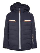 Kid Jacket Snaps Hood Outerwear Snow-ski Clothing Snow-ski Jacket Navy...