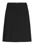 Pleated Midi Suiting Skirt Skirts Knee-length & Midi Skirts Black Week...