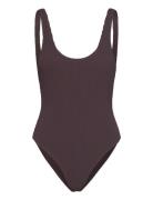 Capri Swimsuit Badedragt Badetøj Brown Aim´n