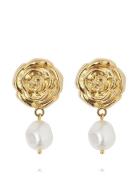 Rosita Pearl Earrings Gold Ørestickere Smykker Gold Caroline Svedbom