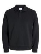Jjebradley Sweat Polo Noos Tops Knitwear Long Sleeve Knitted Polos Bla...